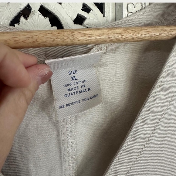 Vintage Neutral V Neck Sleeveless Knee Length Summer Dress Sz XL - Picture 7 of 7